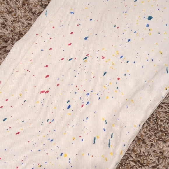 Wrangler vintage white paint splatter cowboy cut high rise slim taper leg jeans - Picture 3 of 10